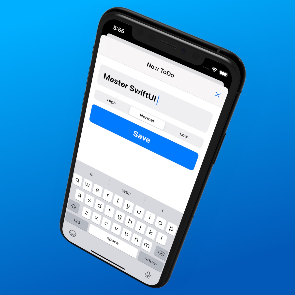 iOS 13 app settings view