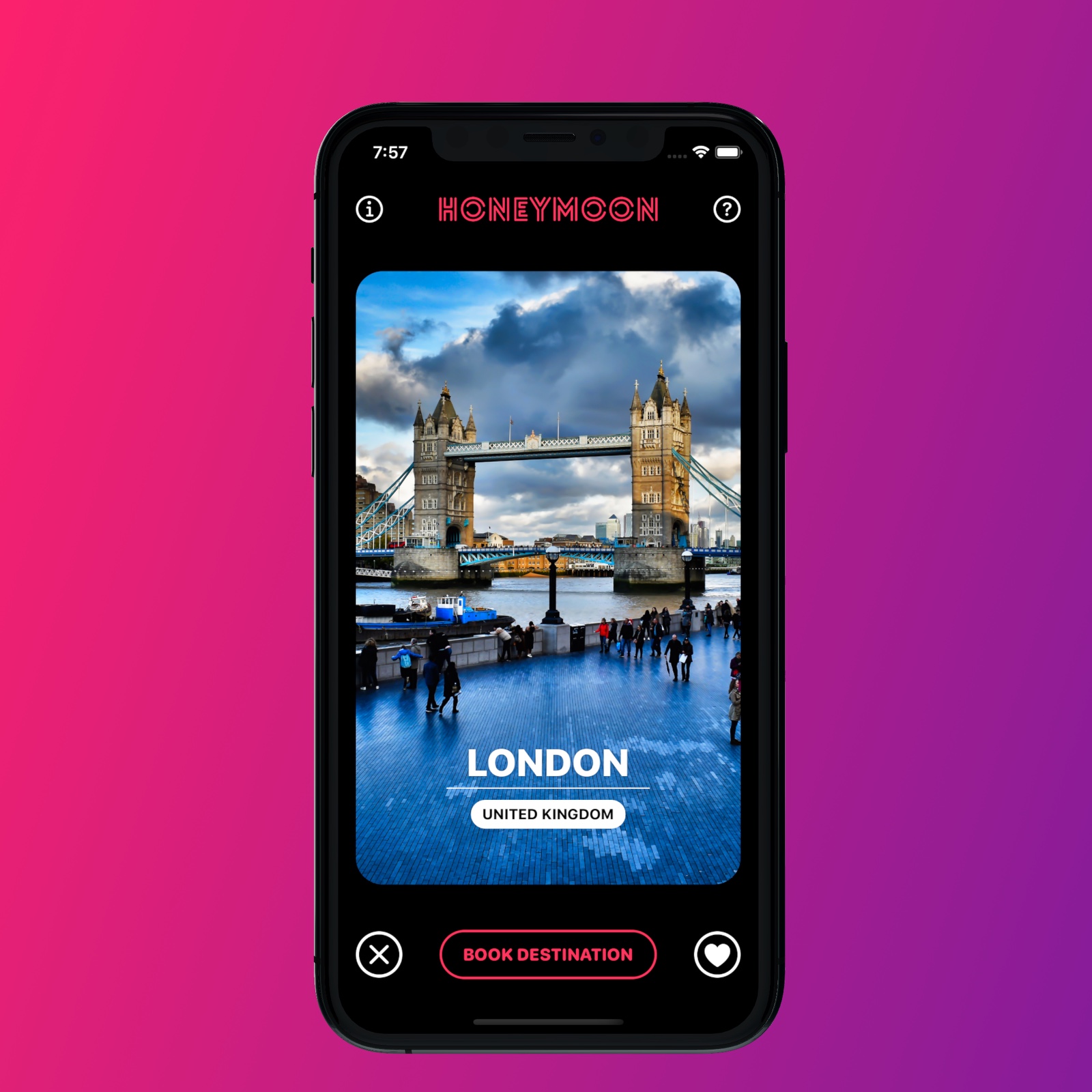 Home screen of the iOS 13 app