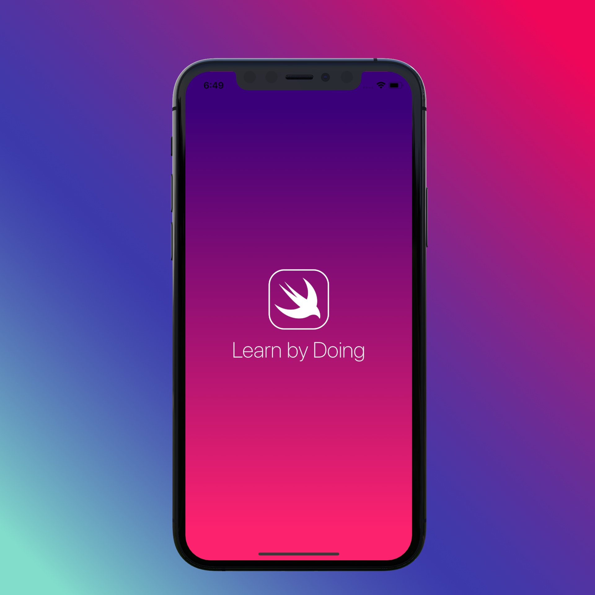 Lanch screen of the first SwiftUI app 