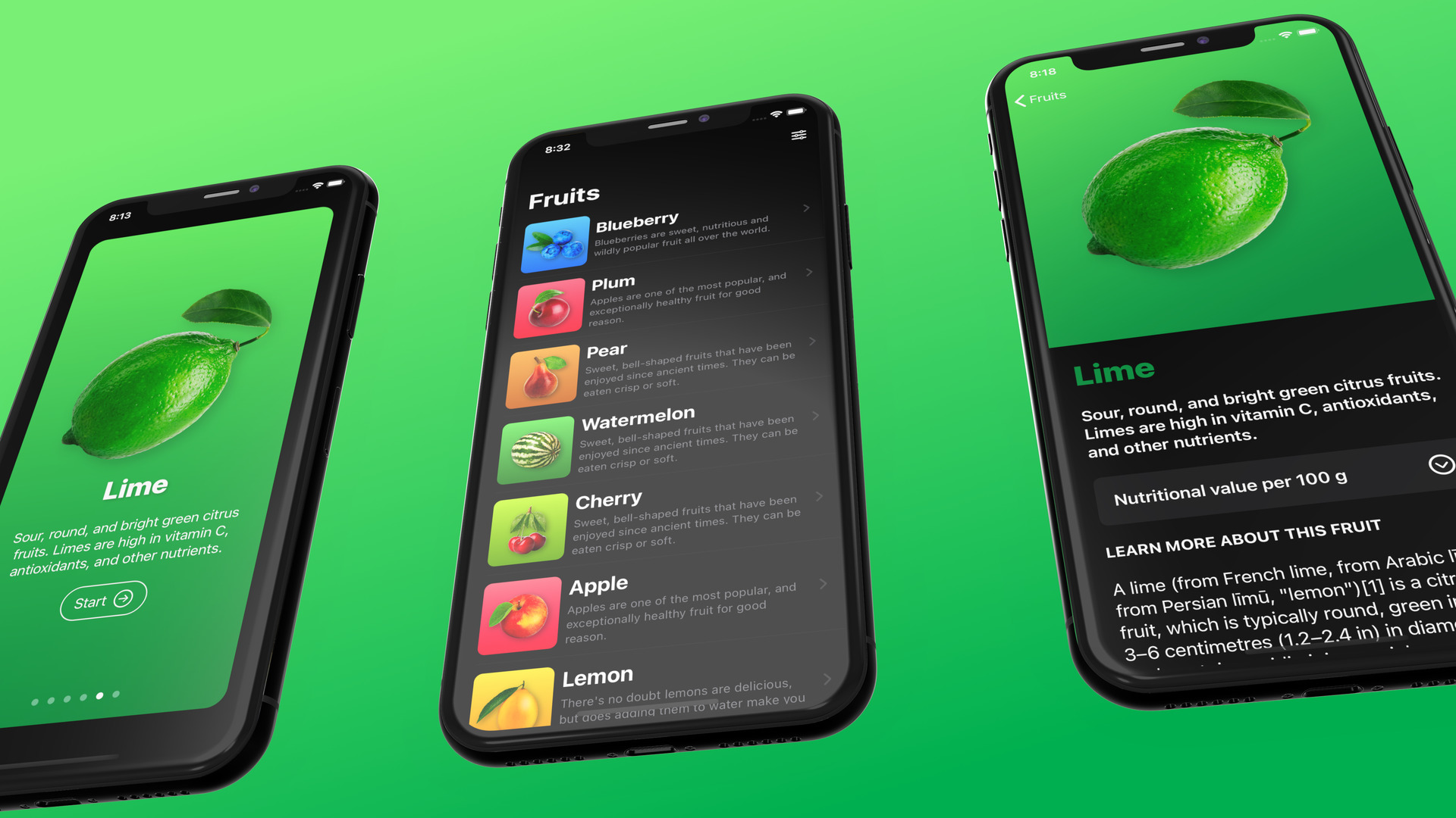 Bottom navigation of the iOS app